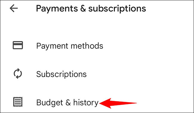 Nhấn vào mục “Payments & Subscriptions”