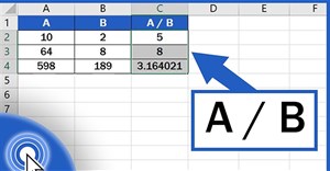 Một số cách chia trong Excel bạn cần biết