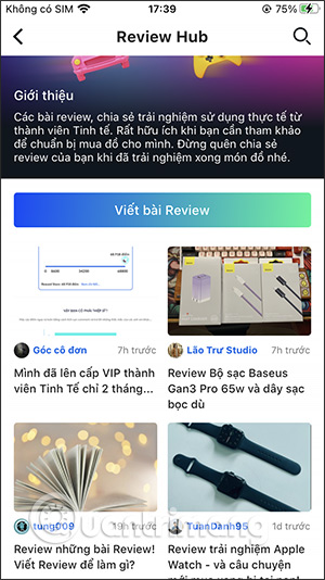 Giao diện Tinhte.vn