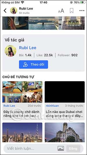 Theo dõi tài khoản Tinhte.vn