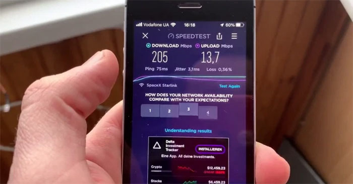 Bất ngờ với kết quả thử nghiệm tốc độ Internet vệ tinh Starlink tại Ukraine