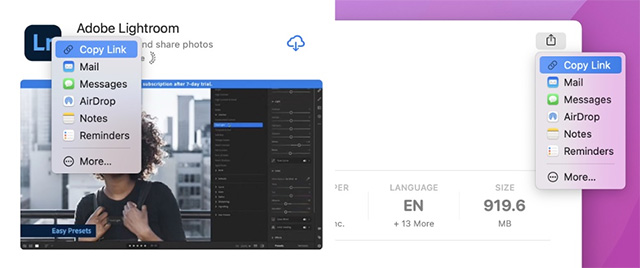 Chọn “Copy Link”