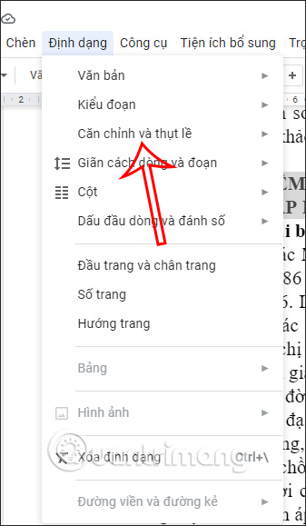 Chèn Block Quote bằng căn lề 
