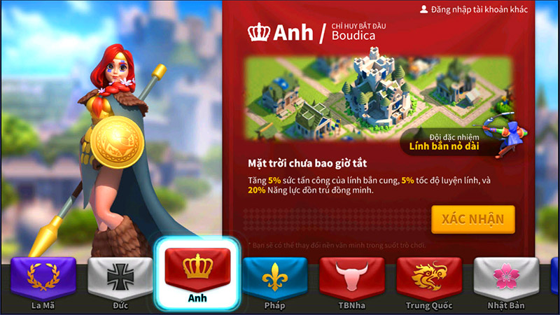 quốc gia nên chọn rise of kingdoms