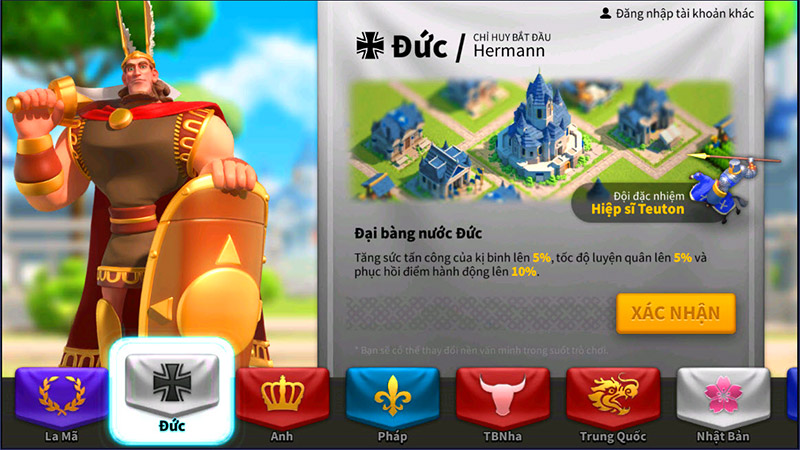 quốc gia nên chọn rise of kingdoms