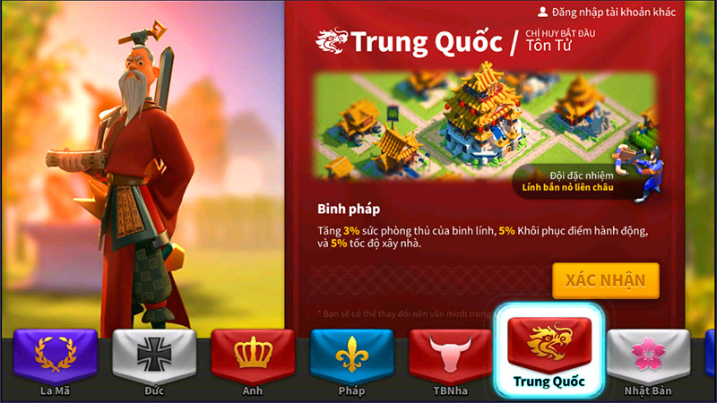 quốc gia nên chọn rise of kingdoms