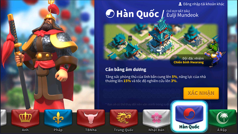 quốc gia nên chọn rise of kingdoms