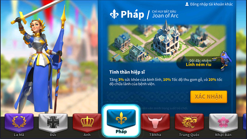 quốc gia nên chọn rise of kingdoms