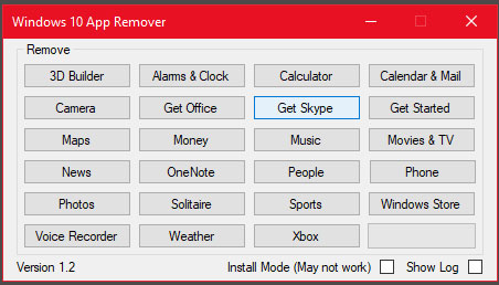 Windows 10 Default App Remover 1.2