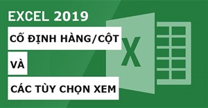 Excel 2019 (Phần 17): Cố định hàng/cột và các tùy chọn xem