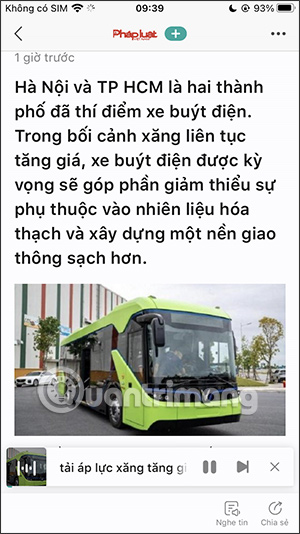 Nghe tin trên app Báo Mới