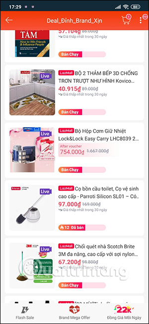 Các sản phẩm có thương hiệu