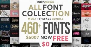 Mời tải bộ fonts Mega Typeface Bundle trị giá 6000$ đang miễn phí