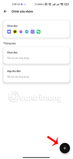 Chỉnh sửa, bổ sung các nhóm nhận thông báo theo nhu cầu sử dụng