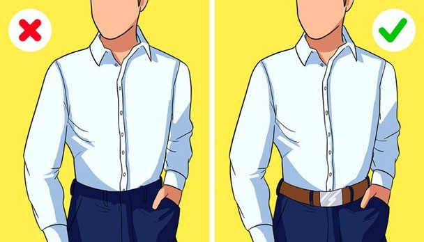 Khi đã sơ vin hãy dùng thắt lưng.