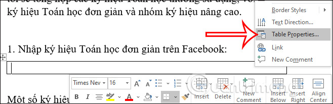 Draw tables in Word