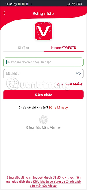 Đăng nhập My Viettel