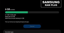 Danh sách các thiết bị Samsung Galaxy hỗ trợ tính năng RAM Plus