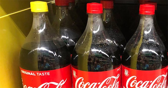 nắp chai coca màu vàng