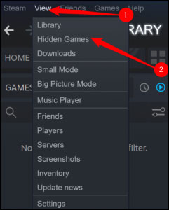 Nhấn vào “Hidden Games”