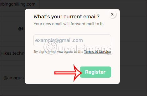 Điền email thật trên at.market