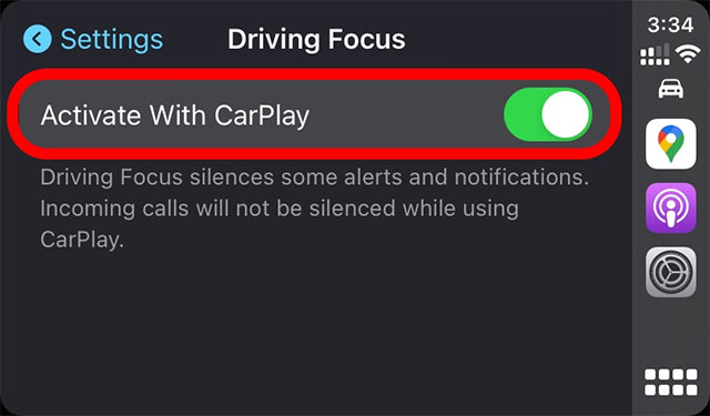 Nhấn vào Activate with CarPlay