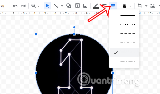 Tạo viền cho ảnh trong Docs