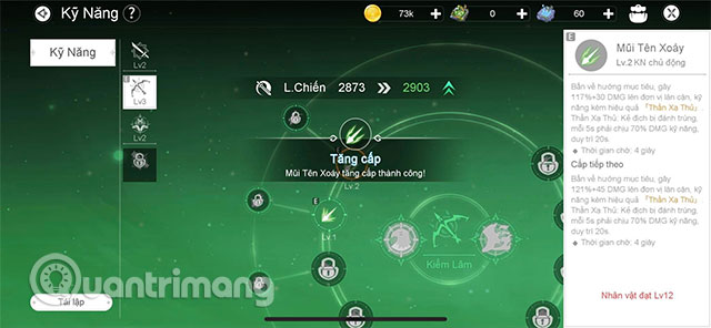 nâng cấp kỹ năng legend of neverland