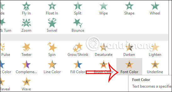 Hiệu ứng đổi màu trong PowerPoint