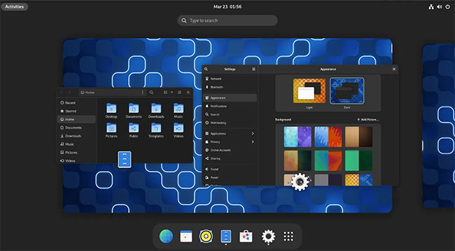 Dark theme mới trên GNOME 42