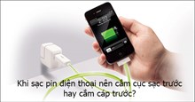 Sạc pin điện thoại nên cắm cục sạc trước hay cắm cáp trước?