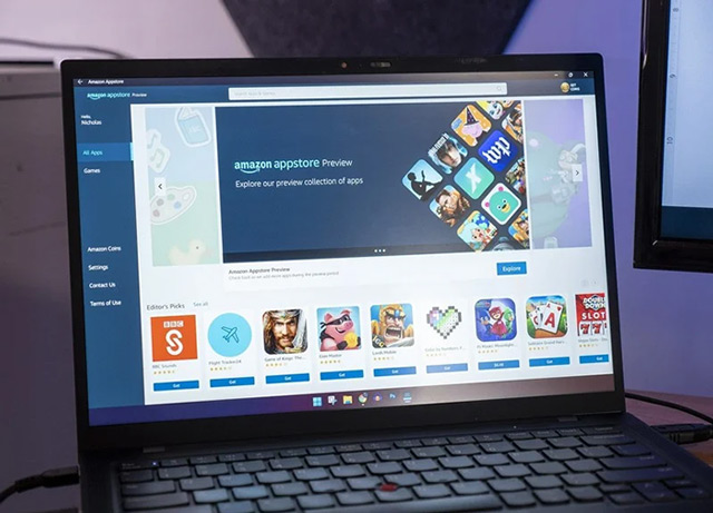 Người dùng có thể sử dụng Amazon Appstore để tải nhiều tựa game trên Windows 11 không cần phần mềm giả lập nữa