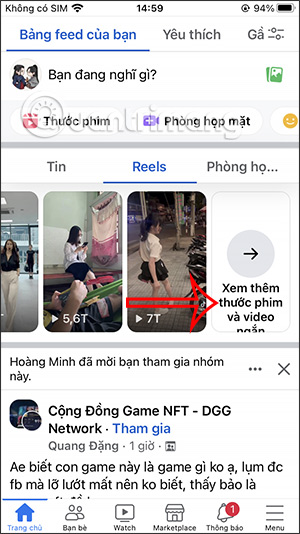 Xem Facebook Reels