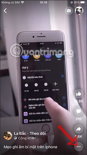 Tùy chọn video Facebook Reels