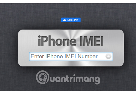 Nhập chính xác mã IMEI vào khung Enter iPhone IMEI Number