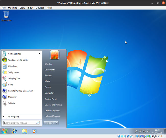 Chạy Windows trong máy ảo
