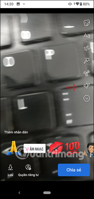 Chia sẻ video Story Facebook