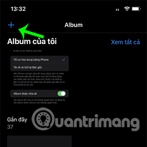 Bấm vào biểu tượng dấu +