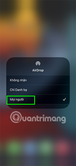 Lựa chọn dòng Mọi người