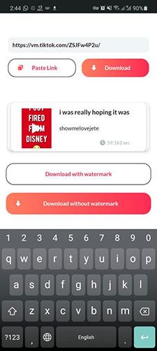 Ứng dụng sssTikTok trên Android