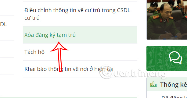Xóa đăng ký tạm trú