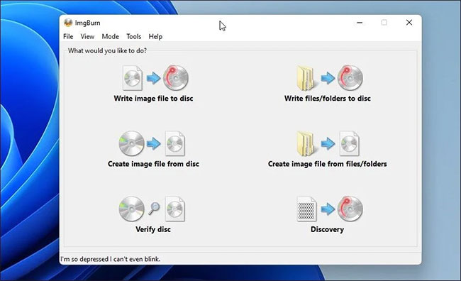 Nhấp vào Create image file from files/folders