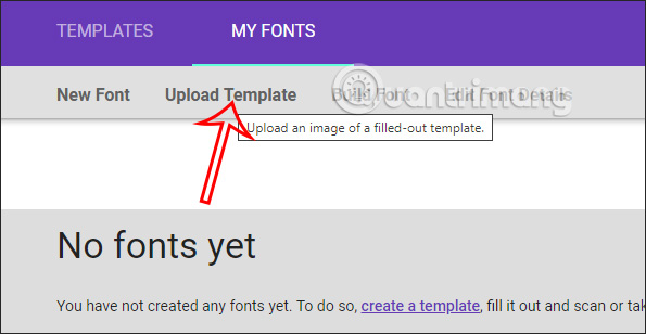 Upload mẫu font chữ trong Calligraphr