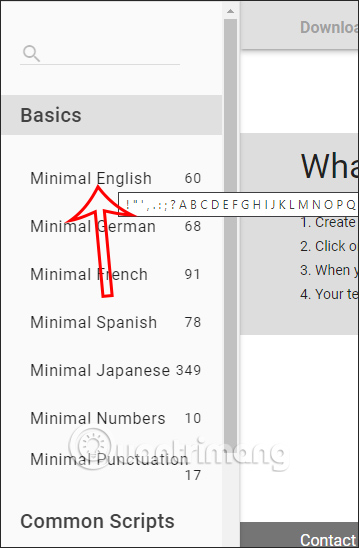 Chọn mẫu font trong Calligraphr