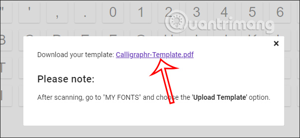 Tải mẫu font trong Calligraphr