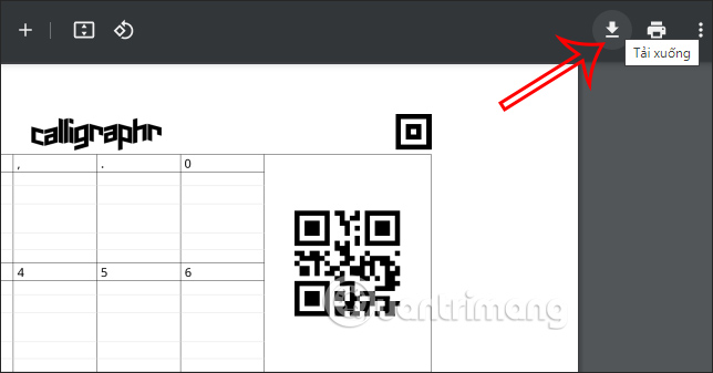 Mẫu viết font chữ trong Calligraphr