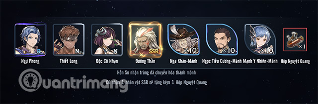 Kết quả chiêu mộ Hồn Sư