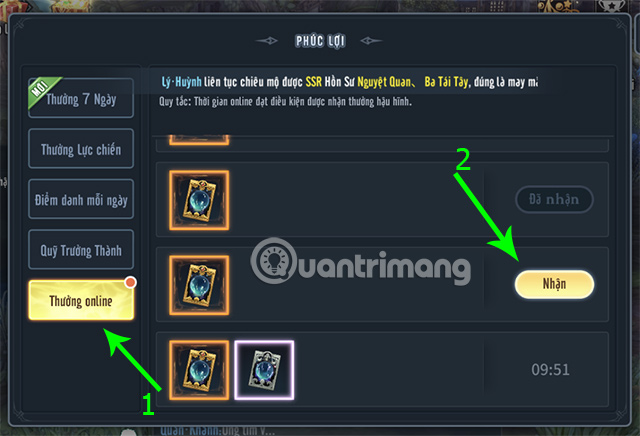 Nhận vé chiêu mộ miễn phí