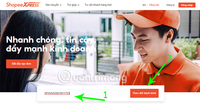 Điền mã vận đơn cần tra cứu