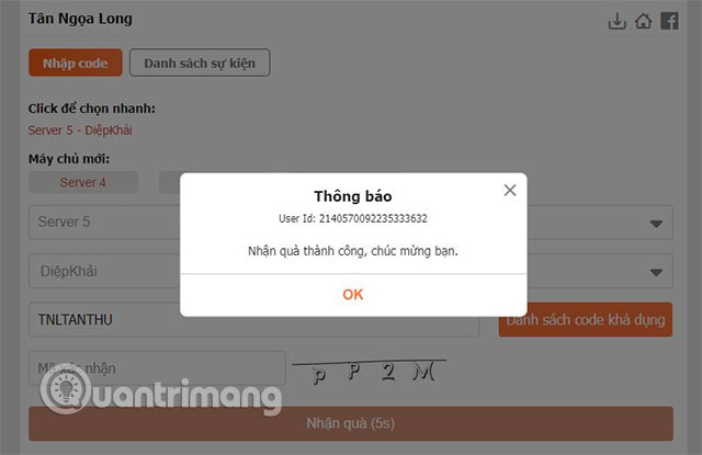 code tan ngoa long vng
